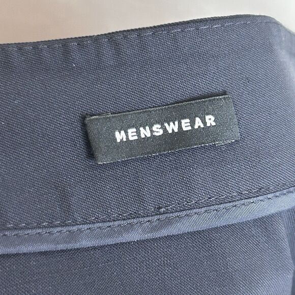 Lafayette 148 New York 'Menswear' Pants Women's 18W Navy Office Wool Wide Leg - Picture 6 of 8